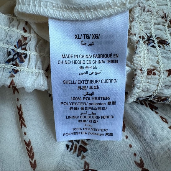 Style & Co. Women Spring Boho Cream Brown‎ Pattern Tiered Midi Maxi Skirt XL NWT - Picture 8 of 8